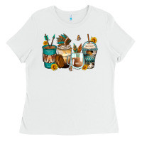 White indian headdress coffee cups Ladies Tee - Zillion Design Studio