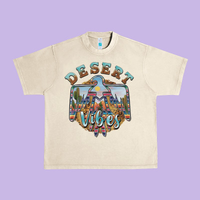 Desert Vibes Thunderbird Urban Heavy Tee Designed By Barkaloodesign