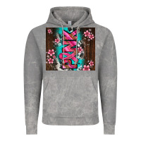Cloud Rock western pattern pink with floral cancer ribbon Vintage Hoodie - AdoDesignShop