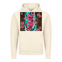 Vintage Artic western pattern pink with floral cancer ribbon Vintage Hoodie - AdoDesignShop