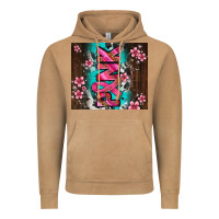 Vintage Camel western pattern pink with floral cancer ribbon Vintage Hoodie - AdoDesignShop