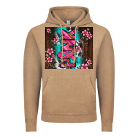 Vintage Coffee western pattern pink with floral cancer ribbon Vintage Hoodie - AdoDesignShop