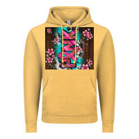 Vintage Mustard western pattern pink with floral cancer ribbon Vintage Hoodie - AdoDesignShop