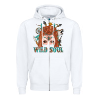 Western İndian Wild Soul With Braid Hair Woman Zipper Hoodie | Teevron