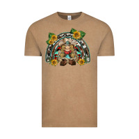 Vintage Coffee western gnome sunflowers rainbow Vintage Tee - BarkalooDesign