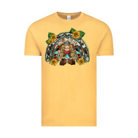 Vintage Mustard western gnome sunflowers rainbow Vintage Tee - BarkalooDesign