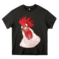 Asphalt silly chicken head Heavy Core Tee - RanaPortraitStore