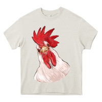 Cream silly chicken head Heavy Core Tee - RanaPortraitStore