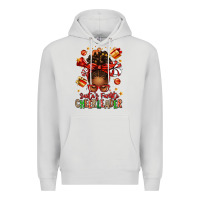 Dove Grey santa's favorite cheerleader afro messy bun Premium Hoodie - texasbilliewilder