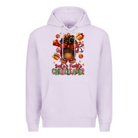 Lilac santa's favorite cheerleader afro messy bun Premium Hoodie - texasbilliewilder