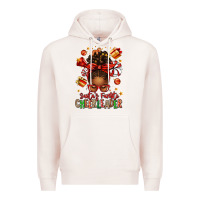 Pale Pink santa's favorite cheerleader afro messy bun Premium Hoodie - texasbilliewilder