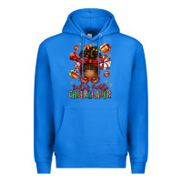 True Royal santa's favorite cheerleader afro messy bun Premium Hoodie - texasbilliewilder