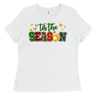 White 'tis the season softball christmas Ladies Tee - RanaPortraitStore