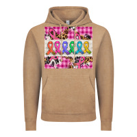 Vintage Coffee western colorfull cancer ribbon Vintage Hoodie - AdoDesignShop