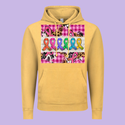 Western Colorfull Cancer Ribbon Vintage Hoodie Designed By Adodesignshop