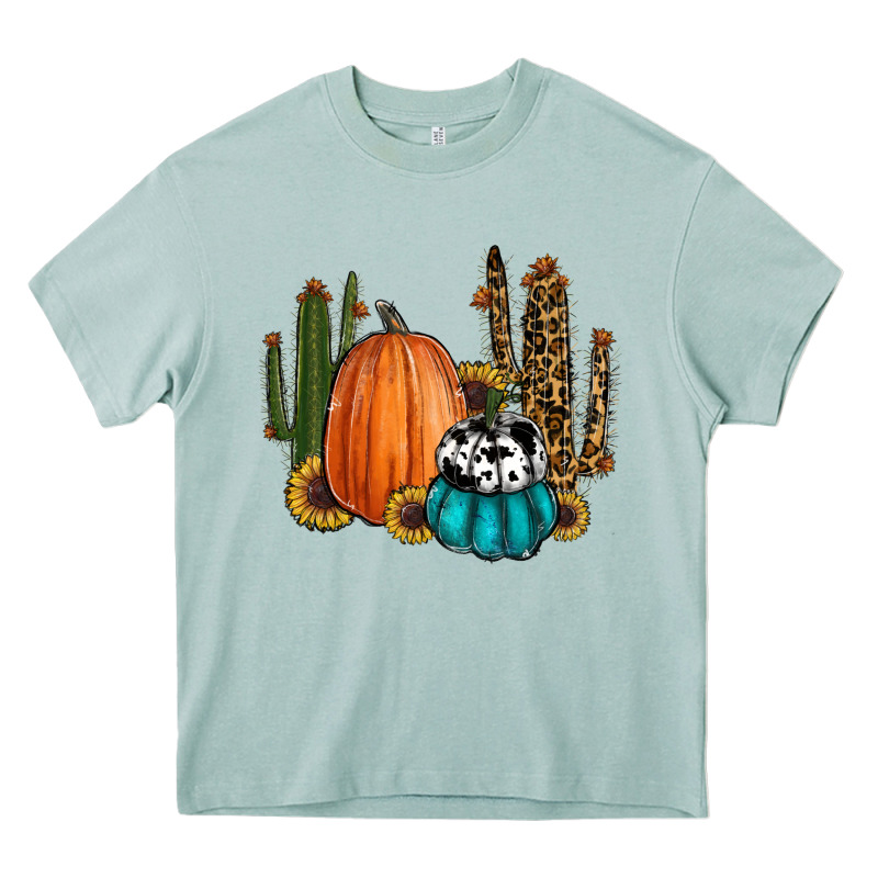 Sunflower Cactus Pumpkin Fall Heavy Core Tee by RanaPortraitStore | Teevron