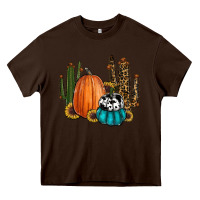 Chocolate Brown sunflower cactus pumpkin fall Heavy Core Tee - RanaPortraitStore