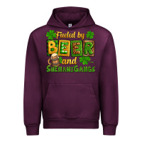 Mauve Wine St. Patrick's Fueled by beer and shenanigangs Urban Hoodie - OliviaCreatesArt