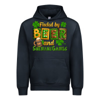 Navy St. Patrick's Fueled by beer and shenanigangs Urban Hoodie - OliviaCreatesArt