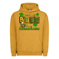 Pigment Peanut Butter St. Patrick's Fueled by beer and shenanigangs Urban Hoodie - OliviaCreatesArt