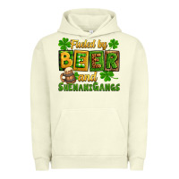 Pigment Pistachio St. Patrick's Fueled by beer and shenanigangs Urban Hoodie - OliviaCreatesArt