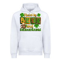 White St. Patrick's Fueled by beer and shenanigangs Urban Hoodie - OliviaCreatesArt