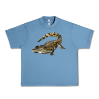 Pebble Blue crocodile Urban Heavy Tee - LillyAllenDesigns
