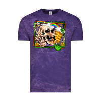 Cloud Purple st patricks day peace skull Vintage Tee - Jasminsmagicworld