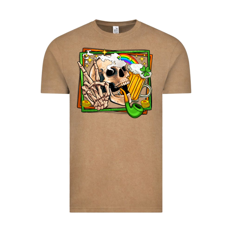 St Patricks Day Peace Skull Vintage Tee by Jasminsmagicworld | Teevron