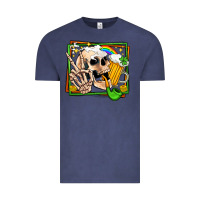 Vintage Denim st patricks day peace skull Vintage Tee - Jasminsmagicworld