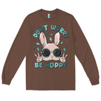 Chestnut don't worry be hoppy Long Sleeve Tee - MaliasSmallBusiness
