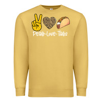 Antique Gold Peace Love Tacos Premium Sweatshirt - Bettercallsaul