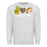 Dove Grey Peace Love Tacos Premium Sweatshirt - Bettercallsaul