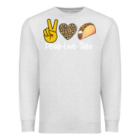 Oatmeal Heather Peace Love Tacos Premium Sweatshirt - Bettercallsaul