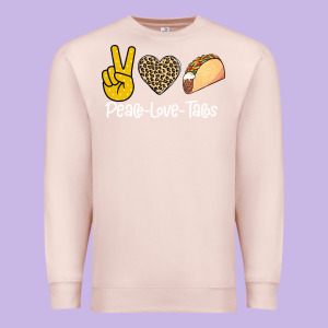 Peace Love Tacos Premium Sweatshirt Designed By Bettercallsaul