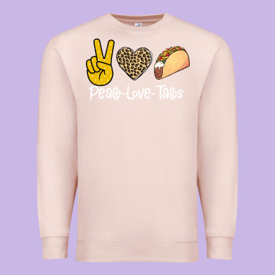 Peace Love Tacos Premium Sweatshirt Designed By Bettercallsaul