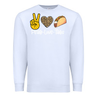 White Peace Love Tacos Premium Sweatshirt - Bettercallsaul