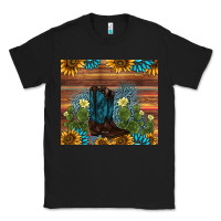 Black boot cactus sunflower gemstone Classic Tee - AdoDesignShop