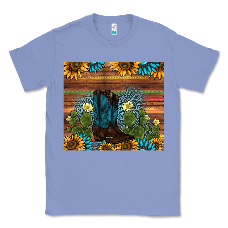 Boot Cactus Sunflower Gemstone Classic Tee by AdoDesignShop | Teevron