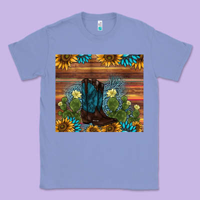 Boot Cactus Sunflower Gemstone Classic Tee Designed By Adodesignshop