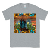 Heather Grey boot cactus sunflower gemstone Classic Tee - AdoDesignShop