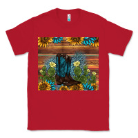 Red boot cactus sunflower gemstone Classic Tee - AdoDesignShop