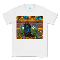 White boot cactus sunflower gemstone Classic Tee - AdoDesignShop