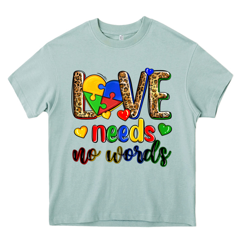 Love Needs No Words Heavy Core Tee by Zillion Design Studio | Teevron