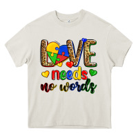Cream love needs no words Heavy Core Tee - Zillion Design Studio