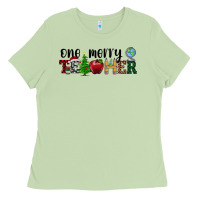 Matcha one merry teacher Ladies Tee - RanaPortraitStore