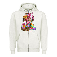 Oatmeal Heather He Is Risen Zipper Hoodie - BundleAndBundleShop