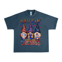 Midnight Navy Chilling with my gnomies with usa Urban Heavy Tee - NancyCooperArtShop