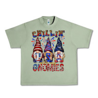 Oil Green Chilling with my gnomies with usa Urban Heavy Tee - NancyCooperArtShop
