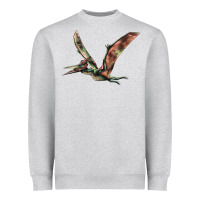 Heather Grey Pteranodon Heavyweight Sweatshirt - LillyAllenDesigns